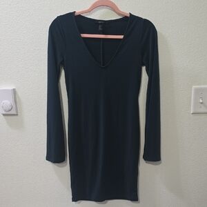 Elegant Black Long Sleeve Dress